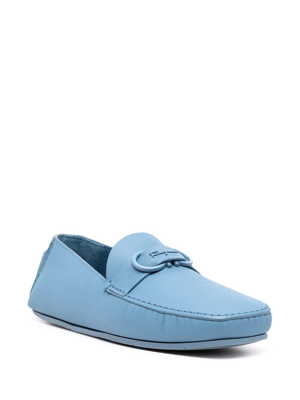 SALVATORE FERRAGAMO Palinuro Gancini Loafers Blue