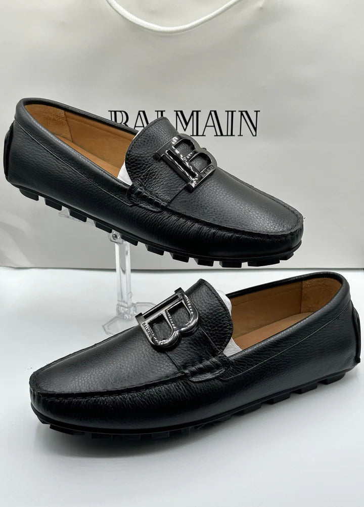 Balmain Buckle Black Loafers (Master Quality)