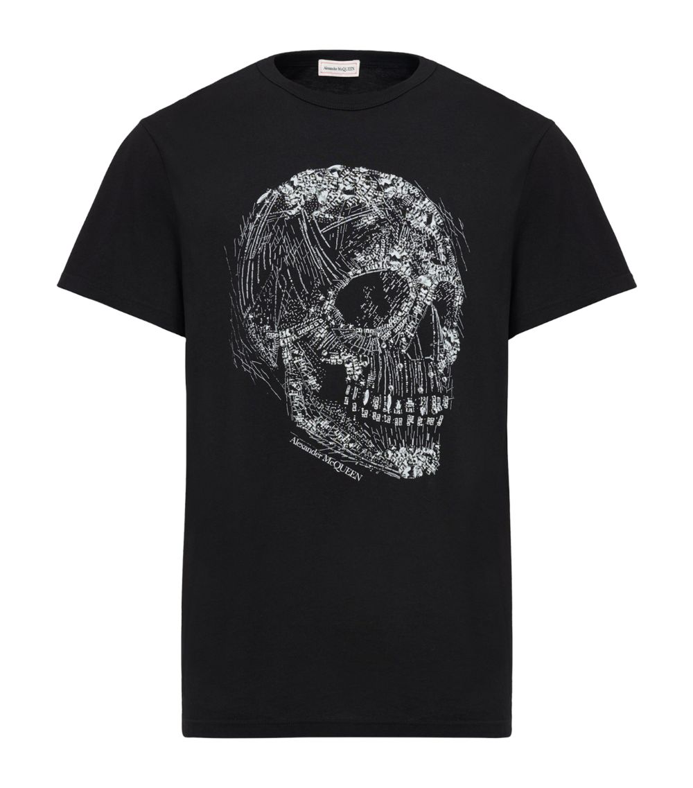 Alexander McQueen Crystal Skull  Black T-shirt