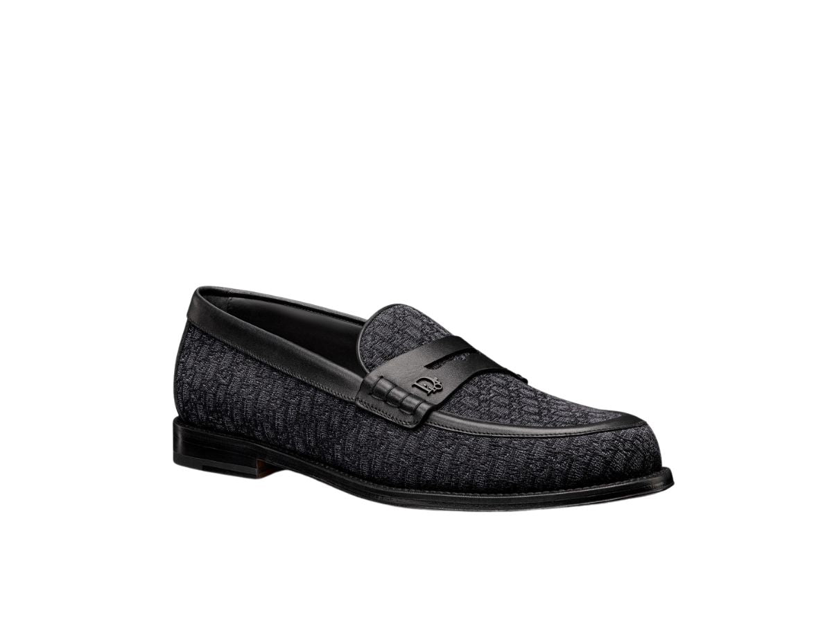 Dior Granville Loafer In Black Dior Oblique Jacquard (Master Quality)