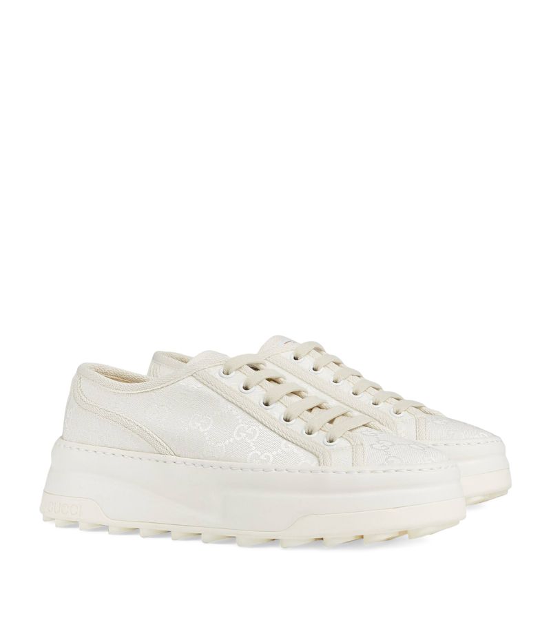 GUCCI GG Canvas Flatform Sneakers White (Master Quality)